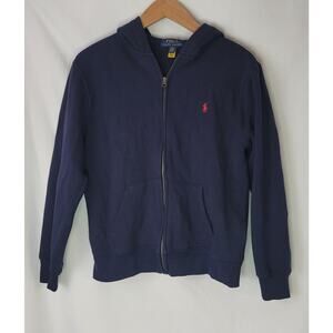 Polo Ralph Lauren- Boy's Zip up sweat jacket- Navy blue- size Large